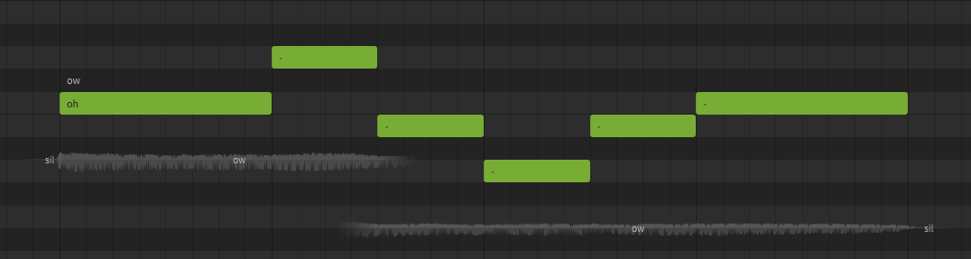 Using - to extend a tone across many pitches