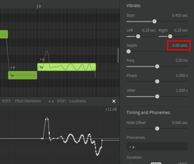 Adding drawn vibrato