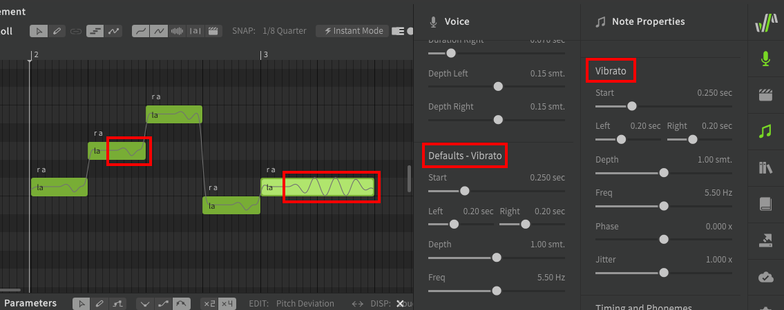 Vibrato with default settings